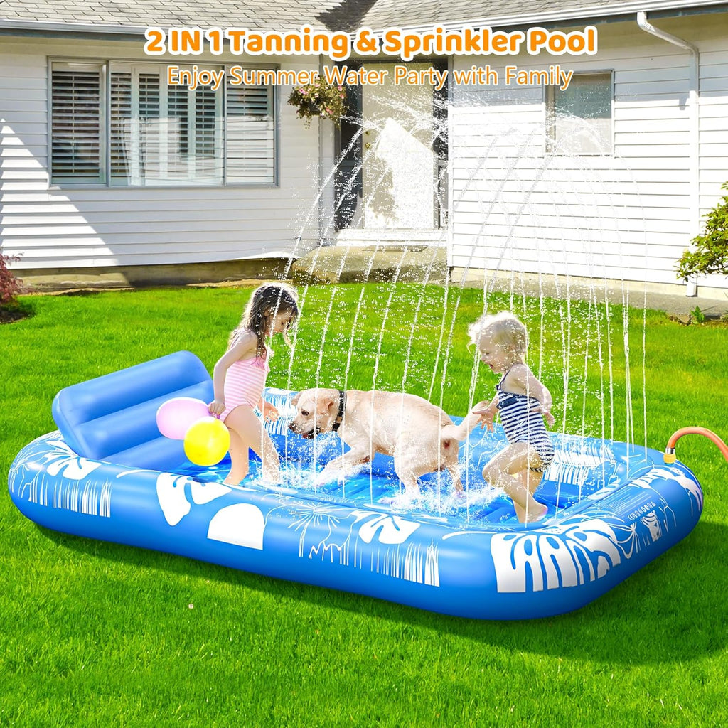 Inflatable Tanning Pool Lounger Float Jasonwell 4 in 1 Sun Tan Tub Sunbathing Pool Lounge Raft Floatie Toys Water Filled Bed Mat Pad