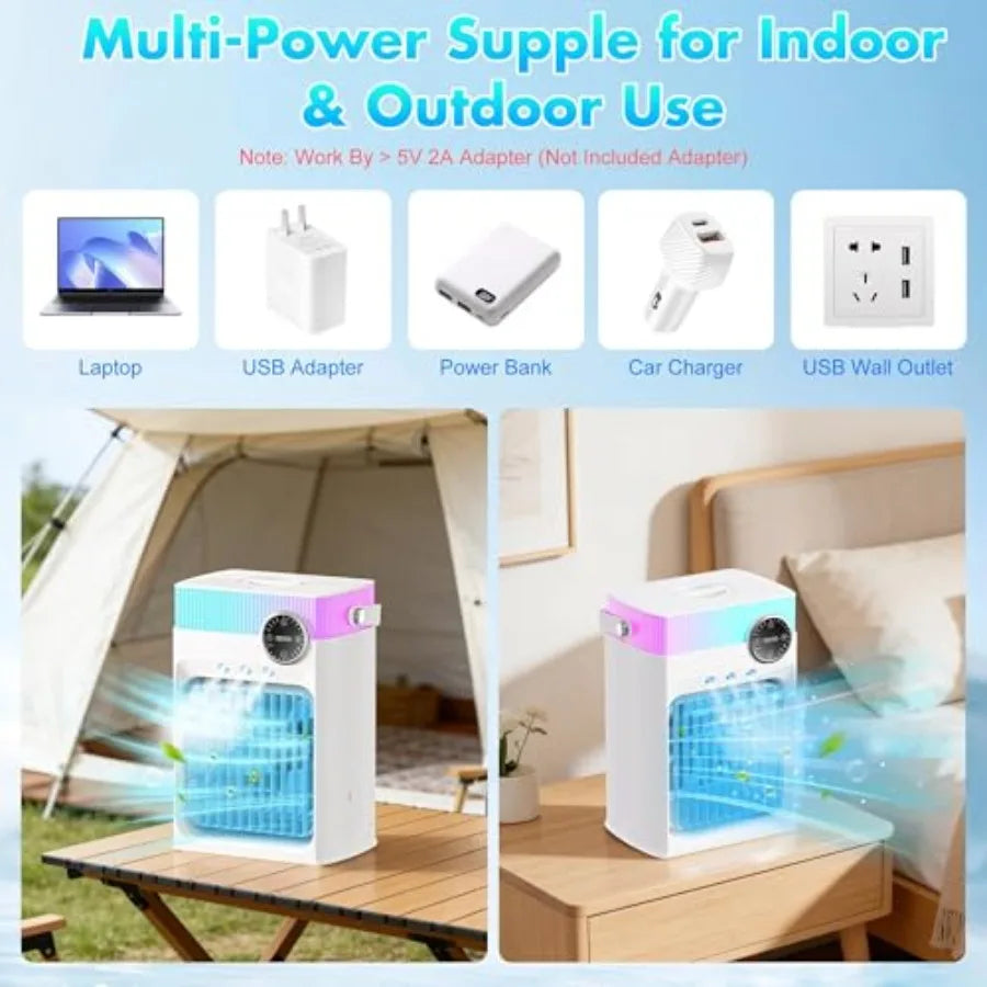 CYIKE Portable Air Conditioners Mini AC Unit Cooling Fan for Bedroom 1200ML