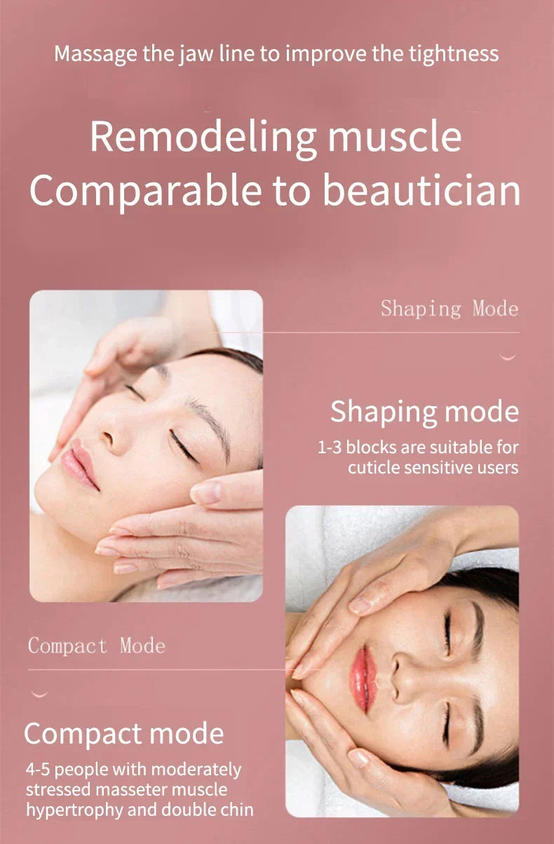 LED Photon Therapy Facial Slimming Vibration Massager Facial Lifting Device Facial Heated Double Chin V Face Vibration Massager