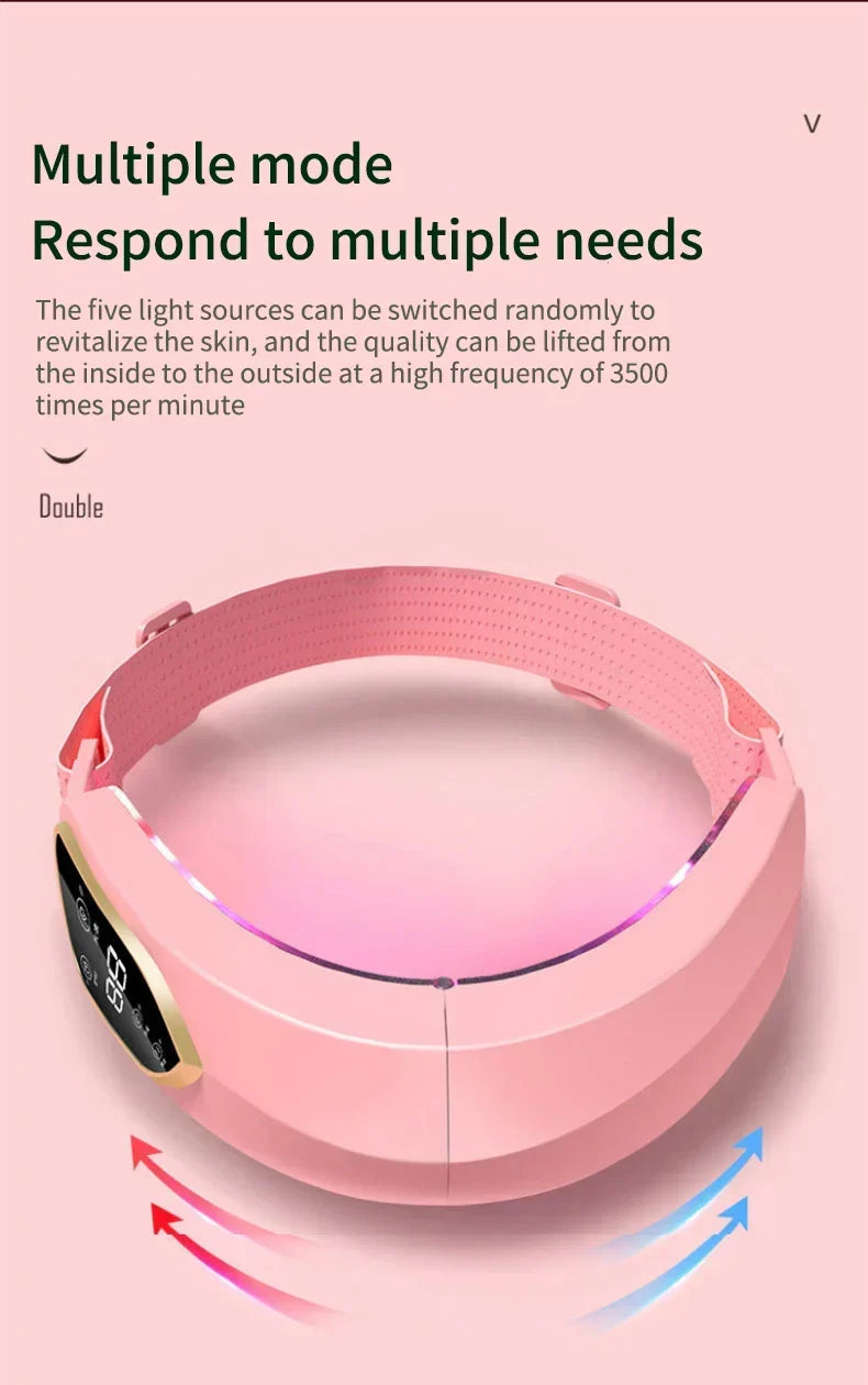 LED Photon Therapy Facial Slimming Vibration Massager Facial Lifting Device Facial Heated Double Chin V Face Vibration Massager