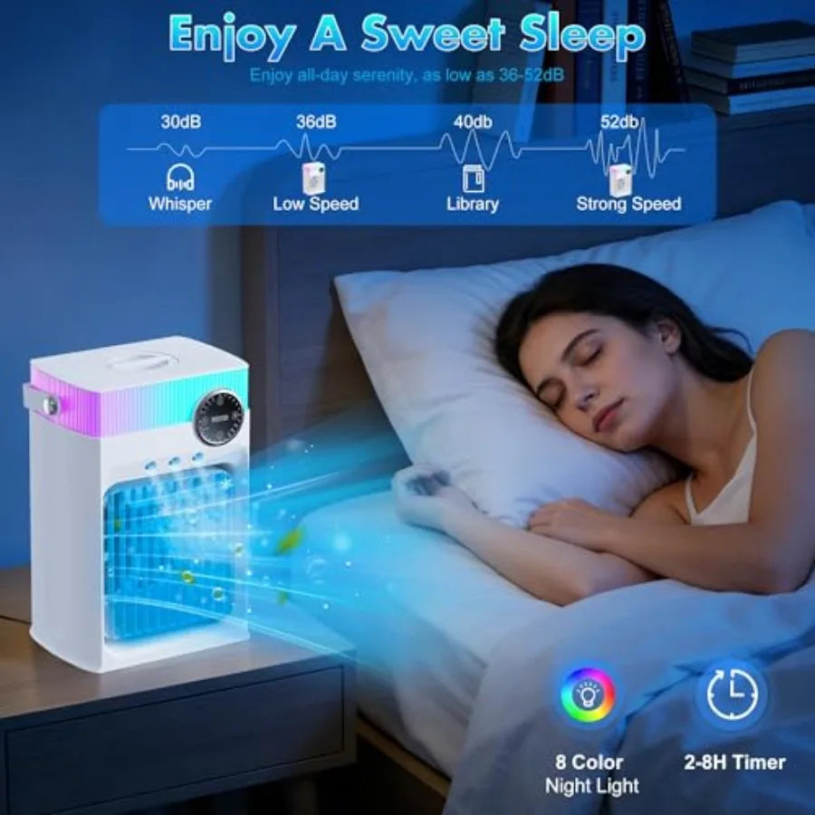 CYIKE Portable Air Conditioners Mini AC Unit Cooling Fan for Bedroom 1200ML