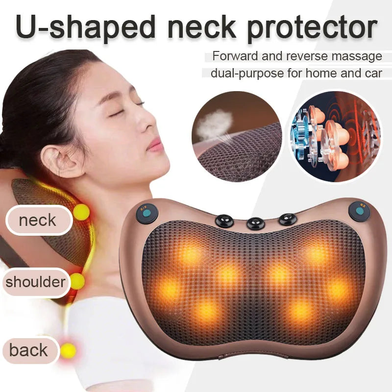 Neck Massager Shiatsu Kneading Massage With Infrared Heat