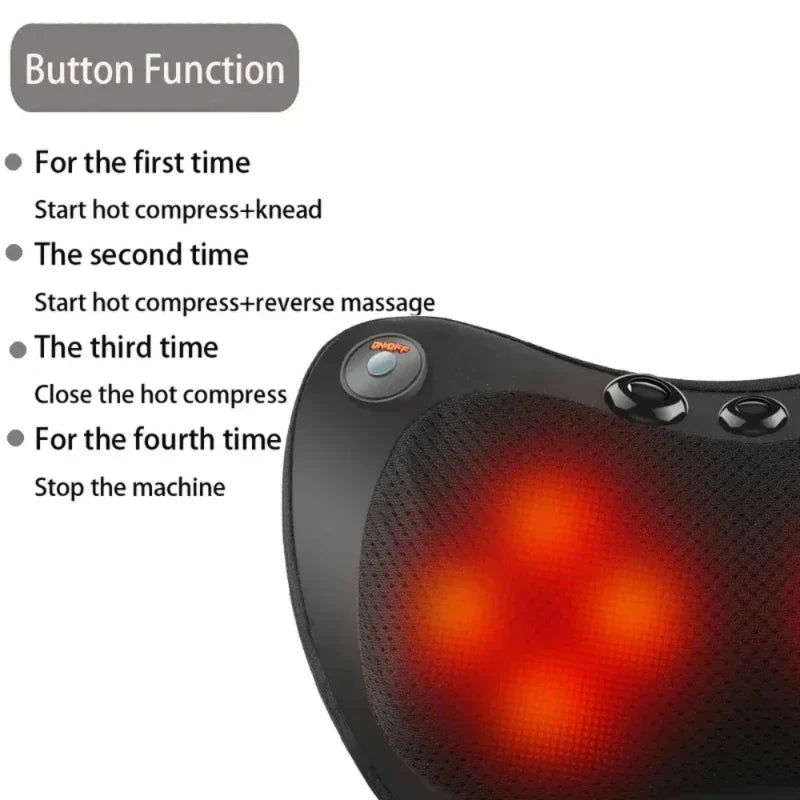 Neck Massager Shiatsu Kneading Massage With Infrared Heat