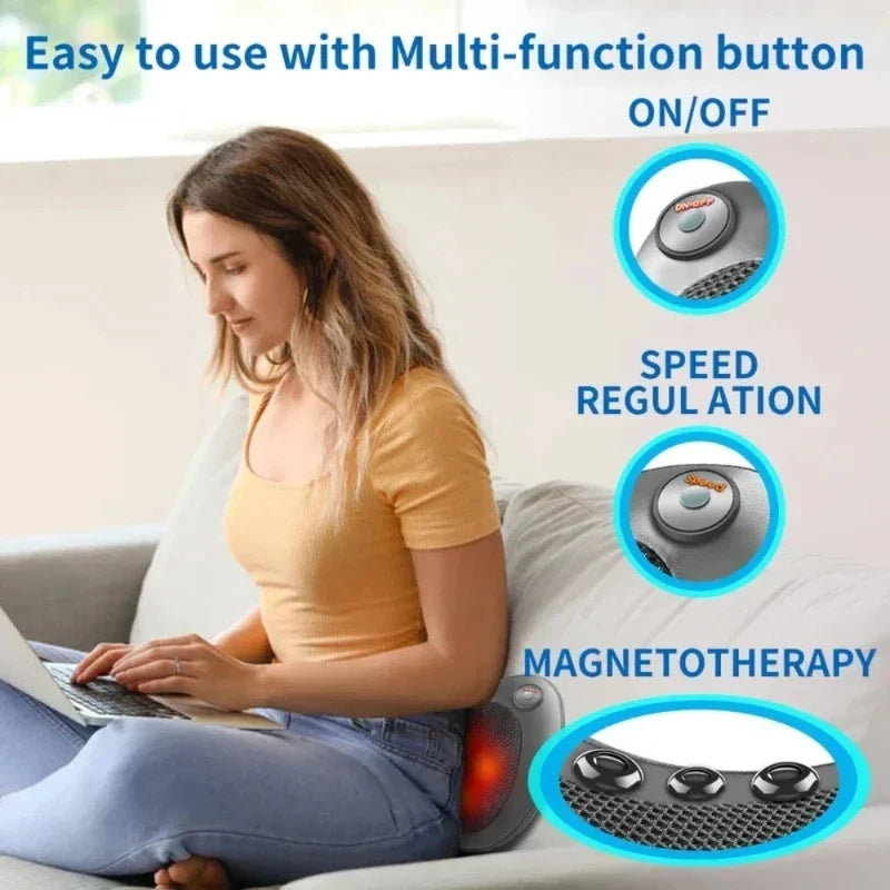 Neck Massager Shiatsu Kneading Massage With Infrared Heat