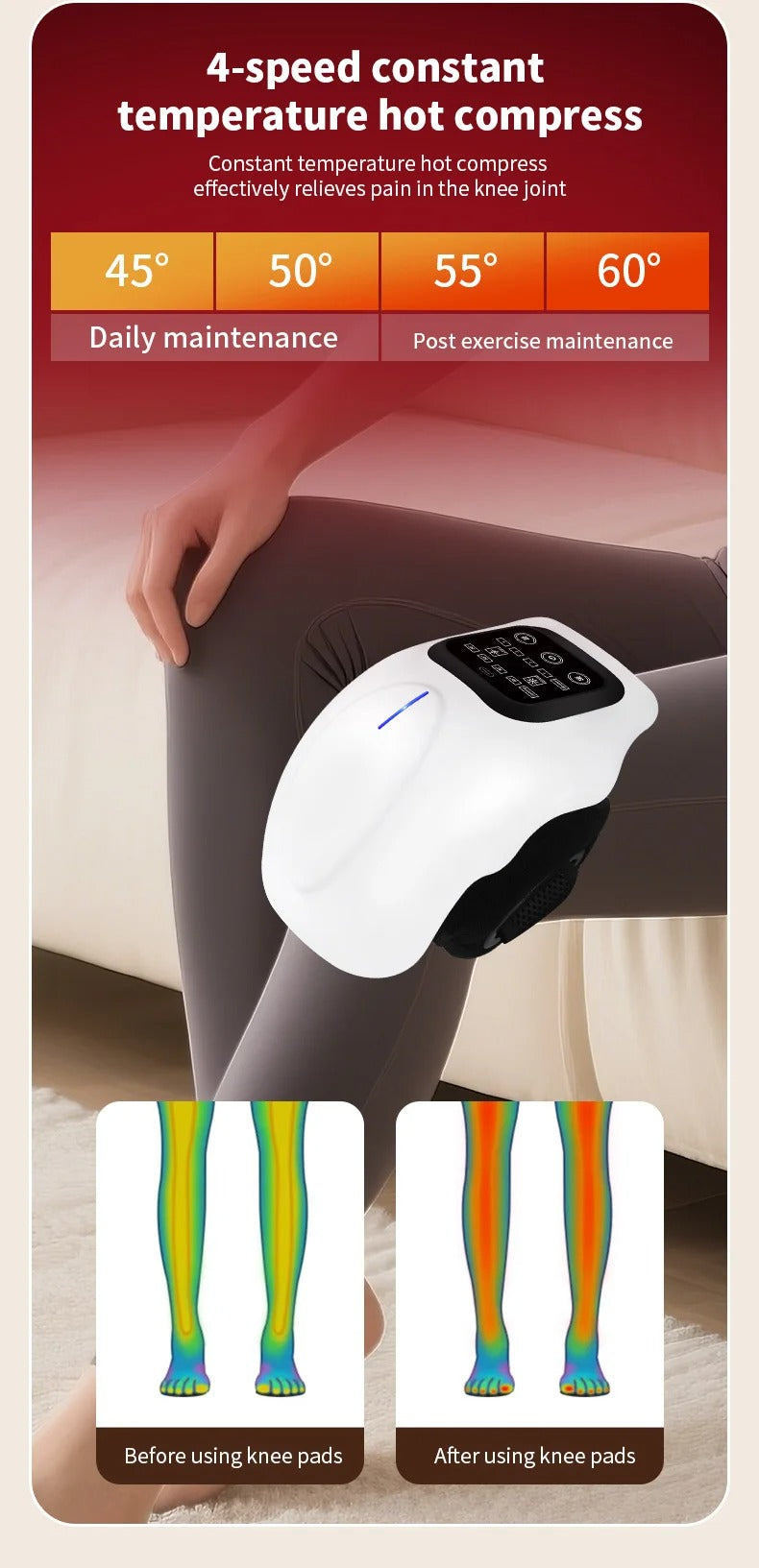FORTHiQ Red Light Therapy Knee Massager